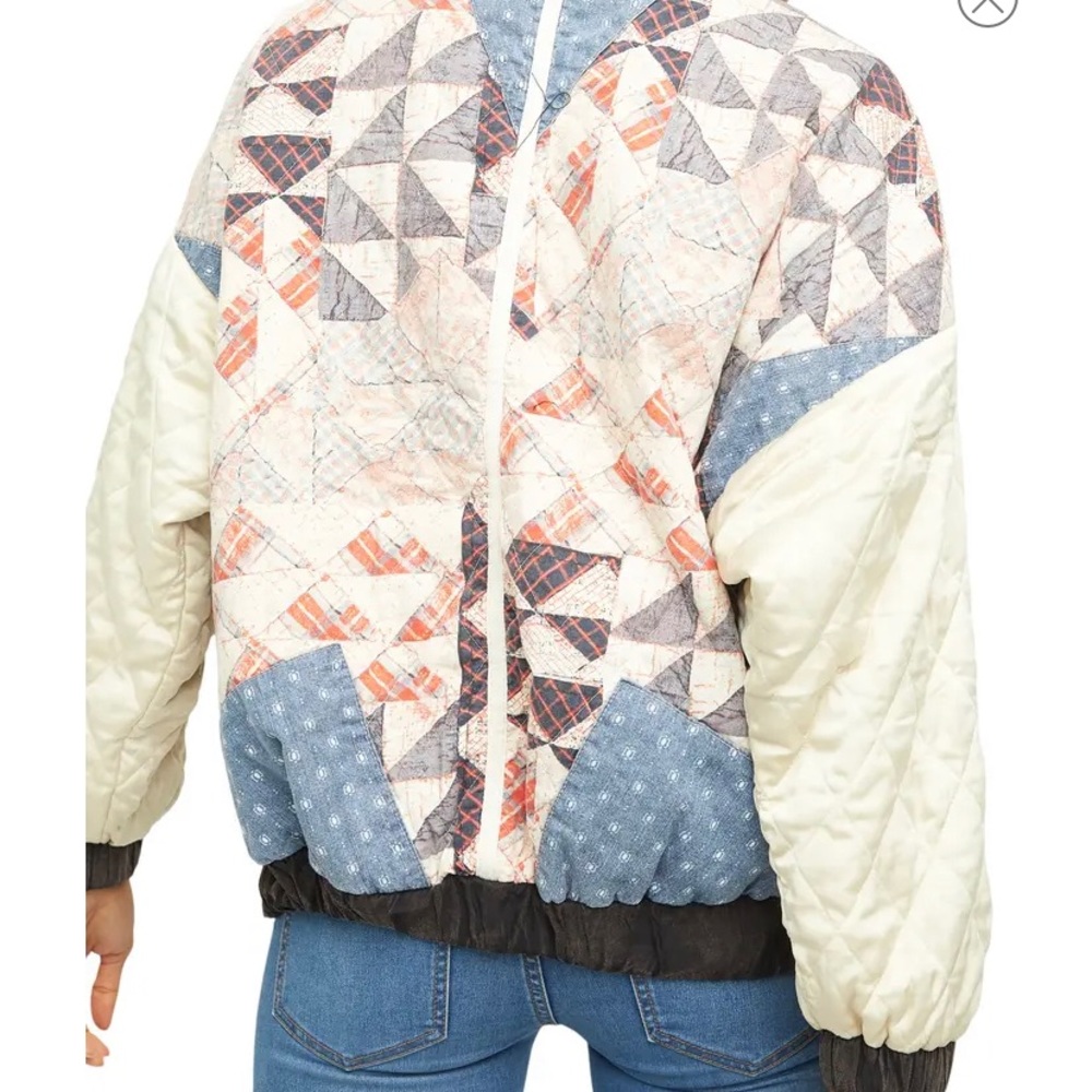 Free People rudy quilted bomber jacket in patchwork - Picture 7 of 7